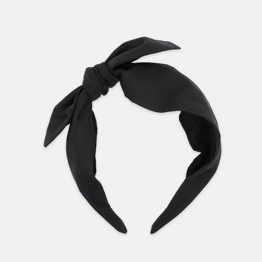 Liberty Side Bow Headband - Black F Print - Image 3