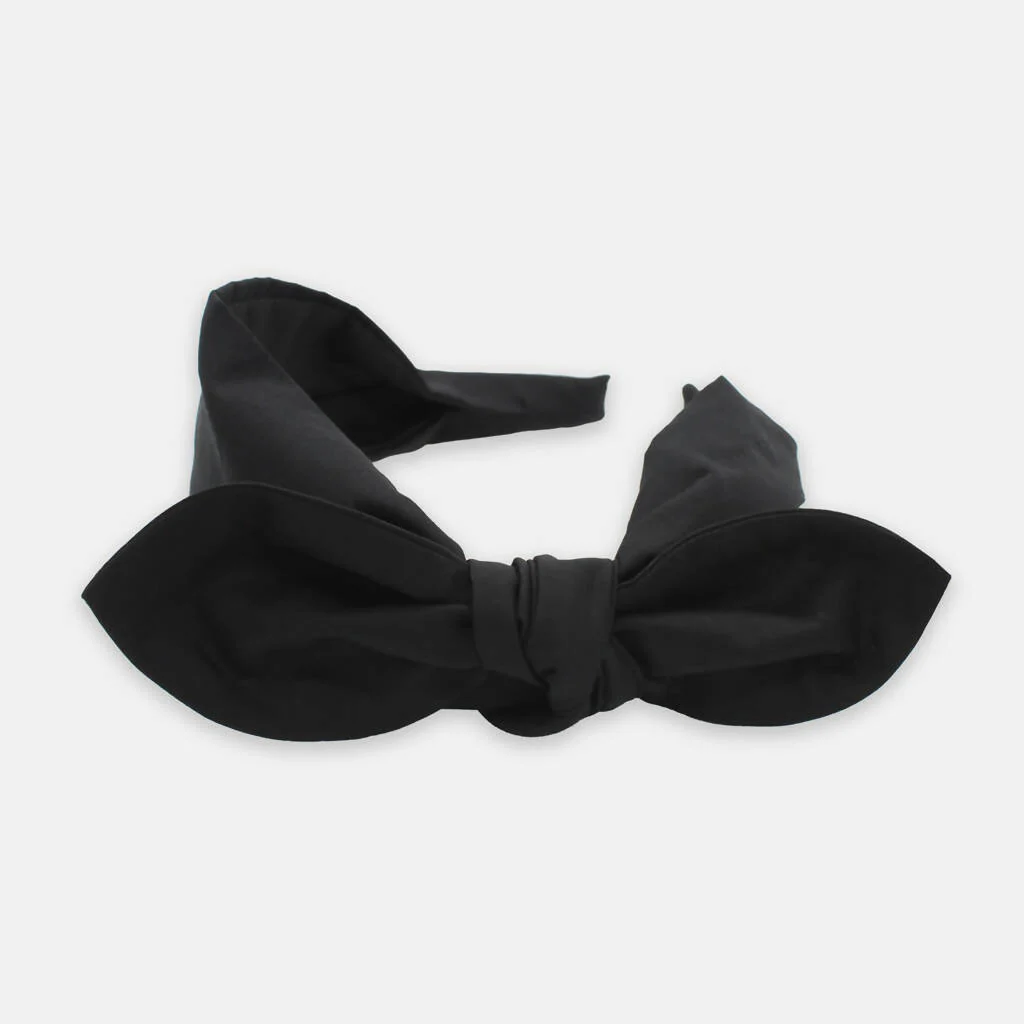 Liberty Side Bow Headband - Black F Print - Image 4