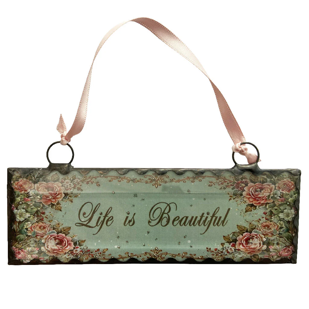 'Life is Beautiful' Hanging Vintage Friendship Token - Image 2