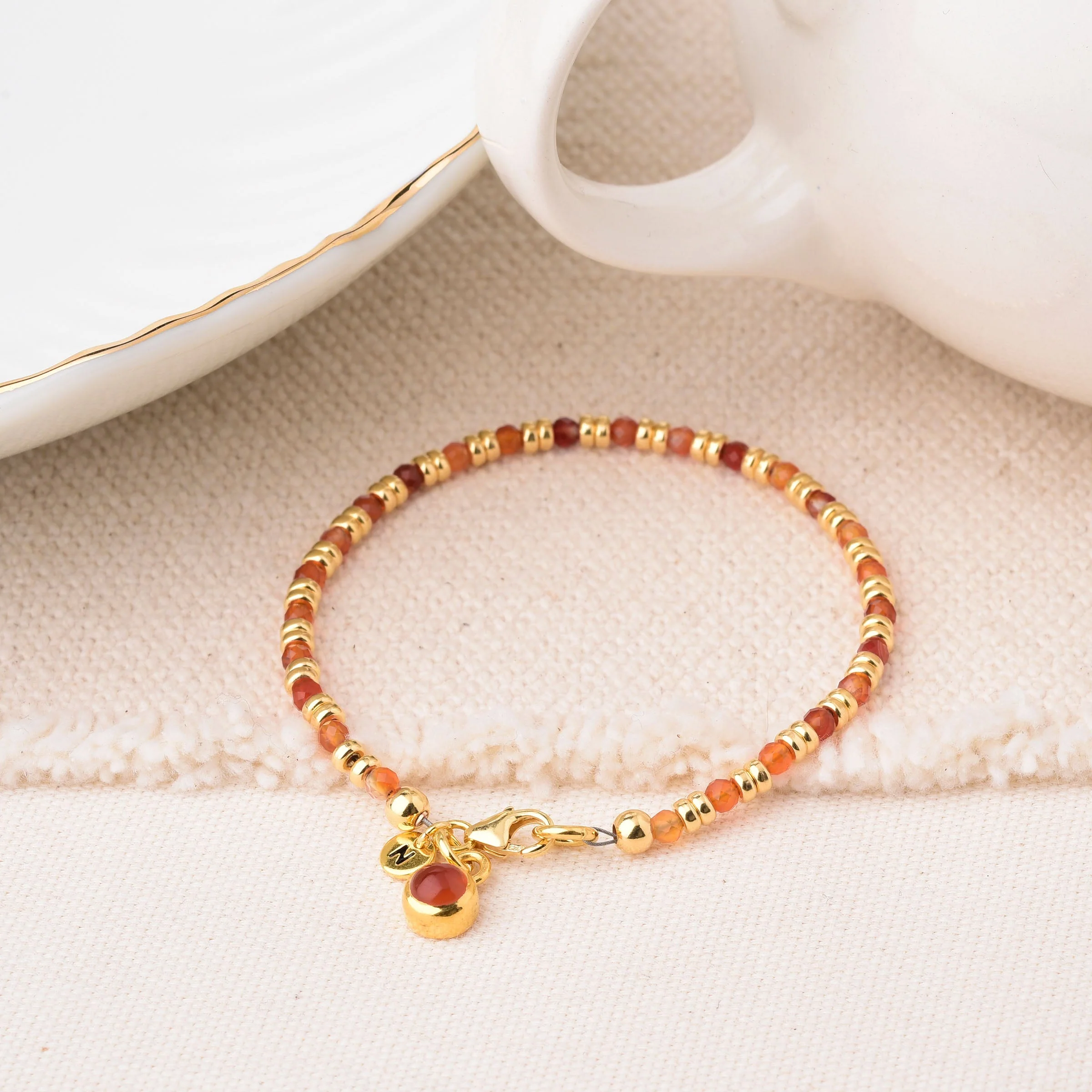 Linear Birthstone Bracelet - July - Image 3