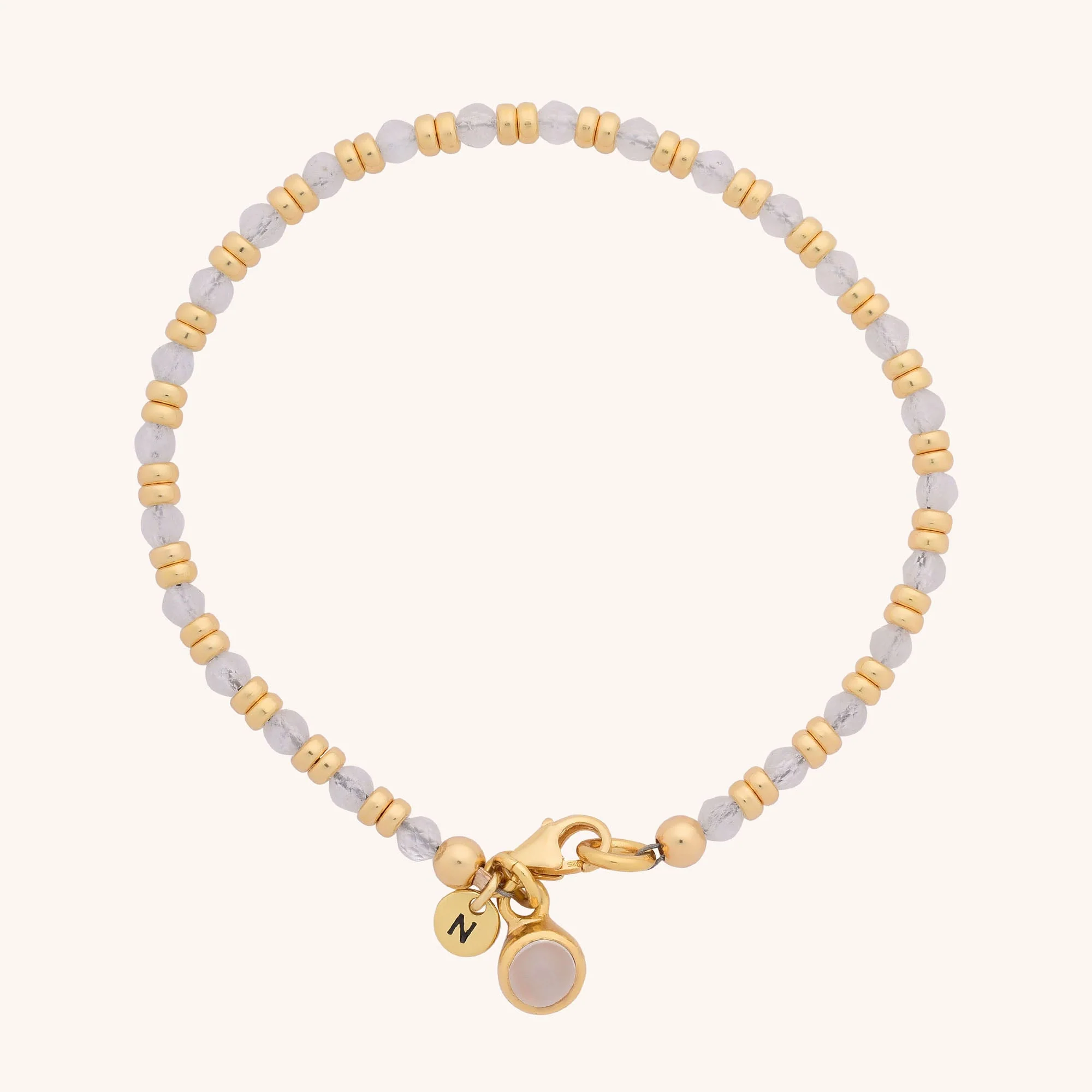 Linear Birthstone Bracelet - June - Image 2