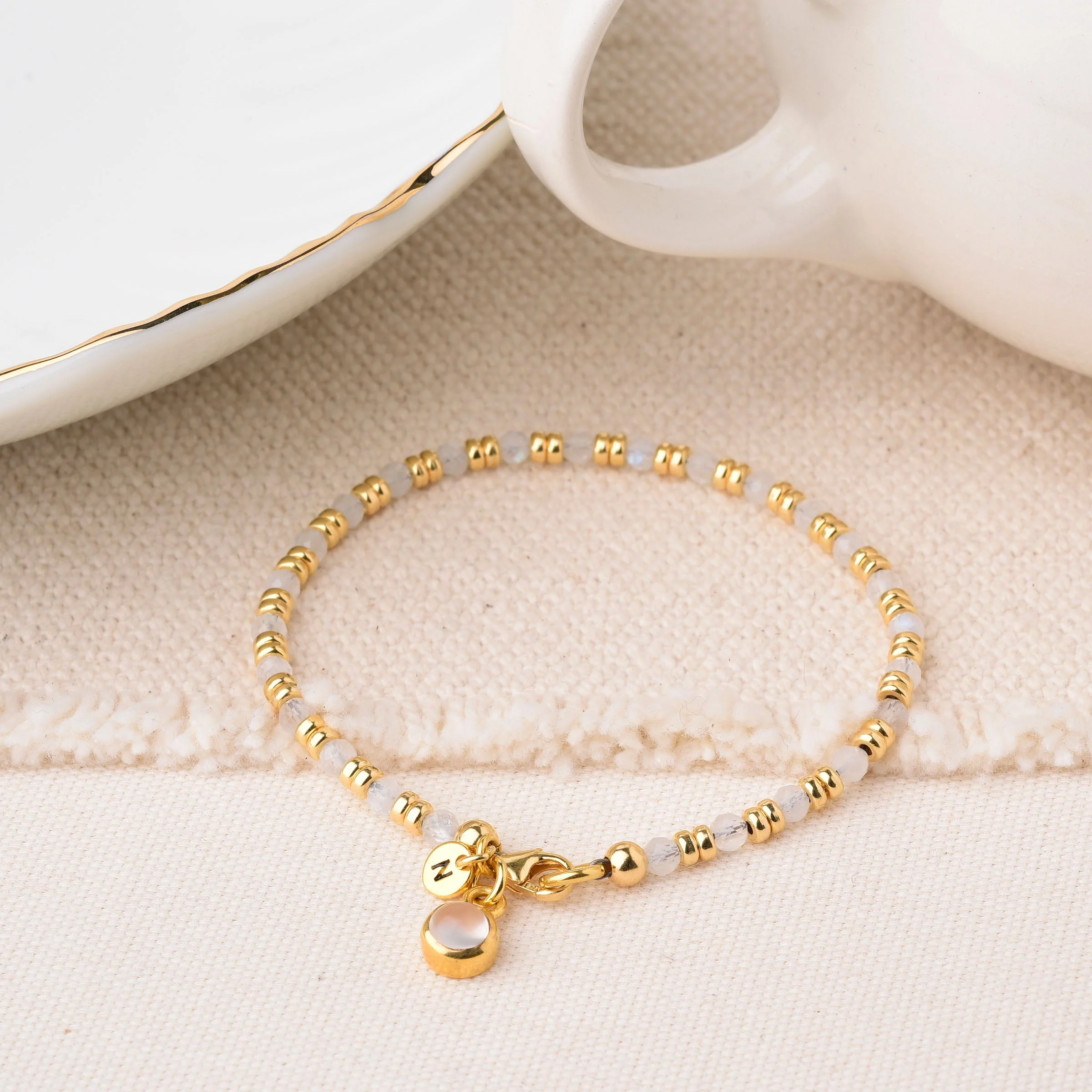 Linear Birthstone Bracelet - June - Image 3