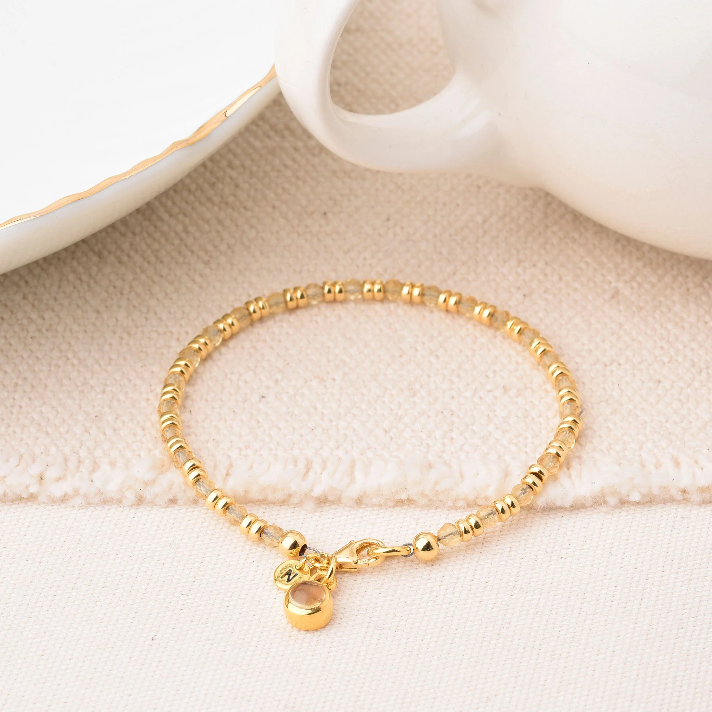 Linear Birthstone Bracelet - November - Image 3