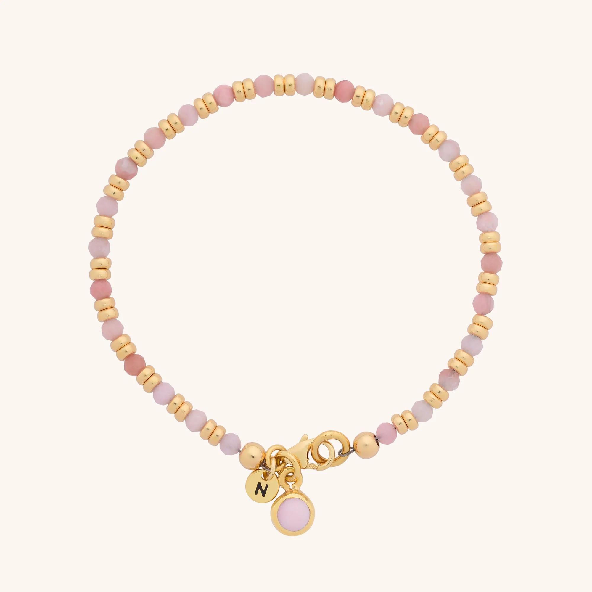 Linear Birthstone Bracelet - October - Image 2
