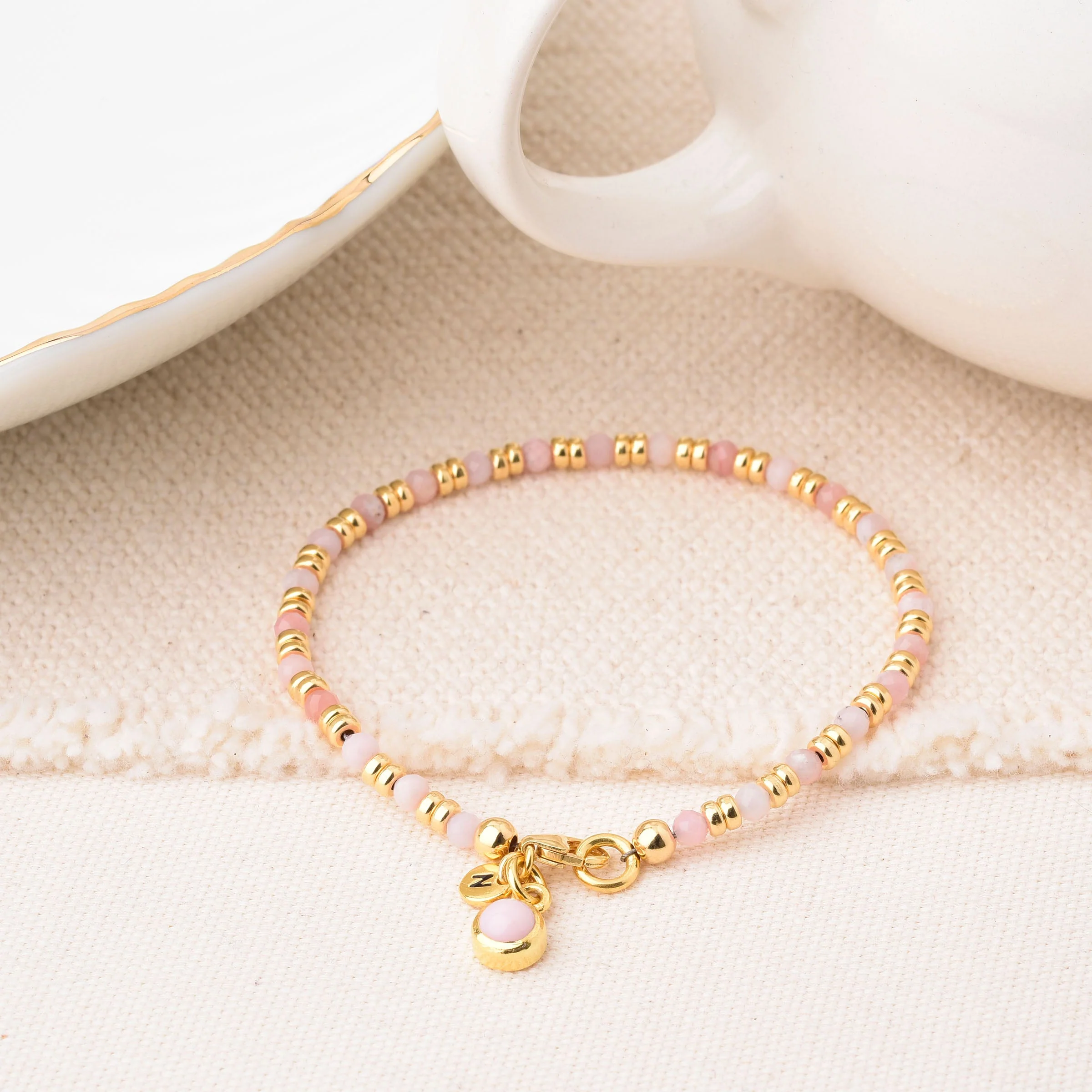 Linear Birthstone Bracelet - October - Image 3