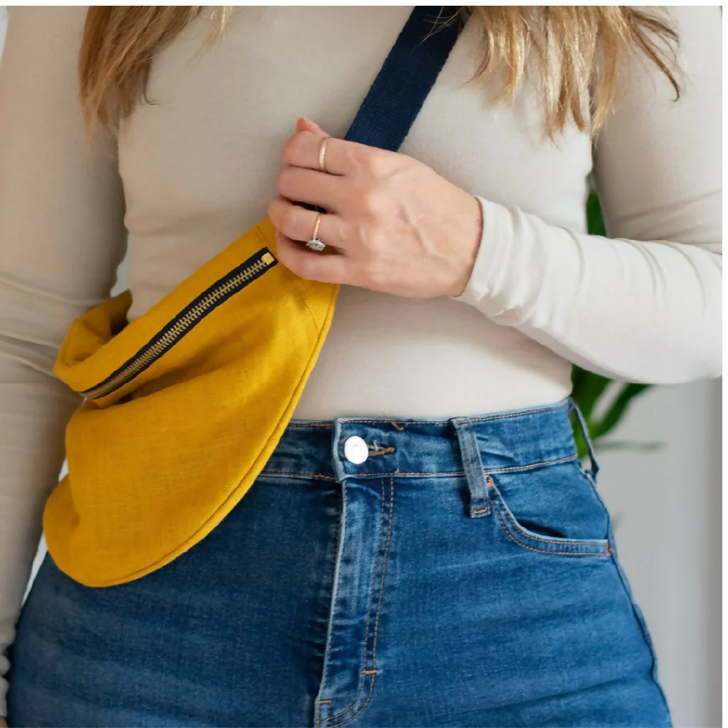 Linen Cross Body Bag - Image 5