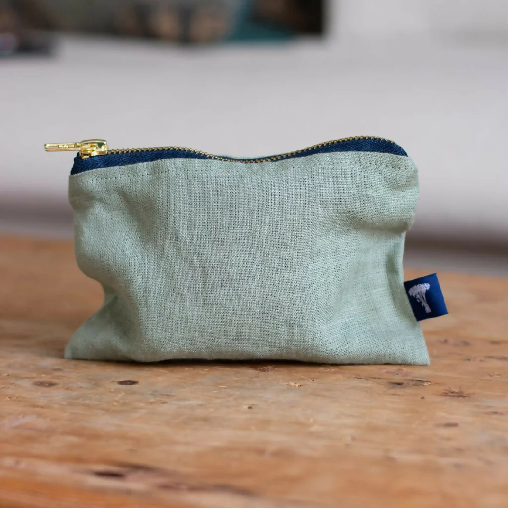 Linen Pouch with Zip - Image 2