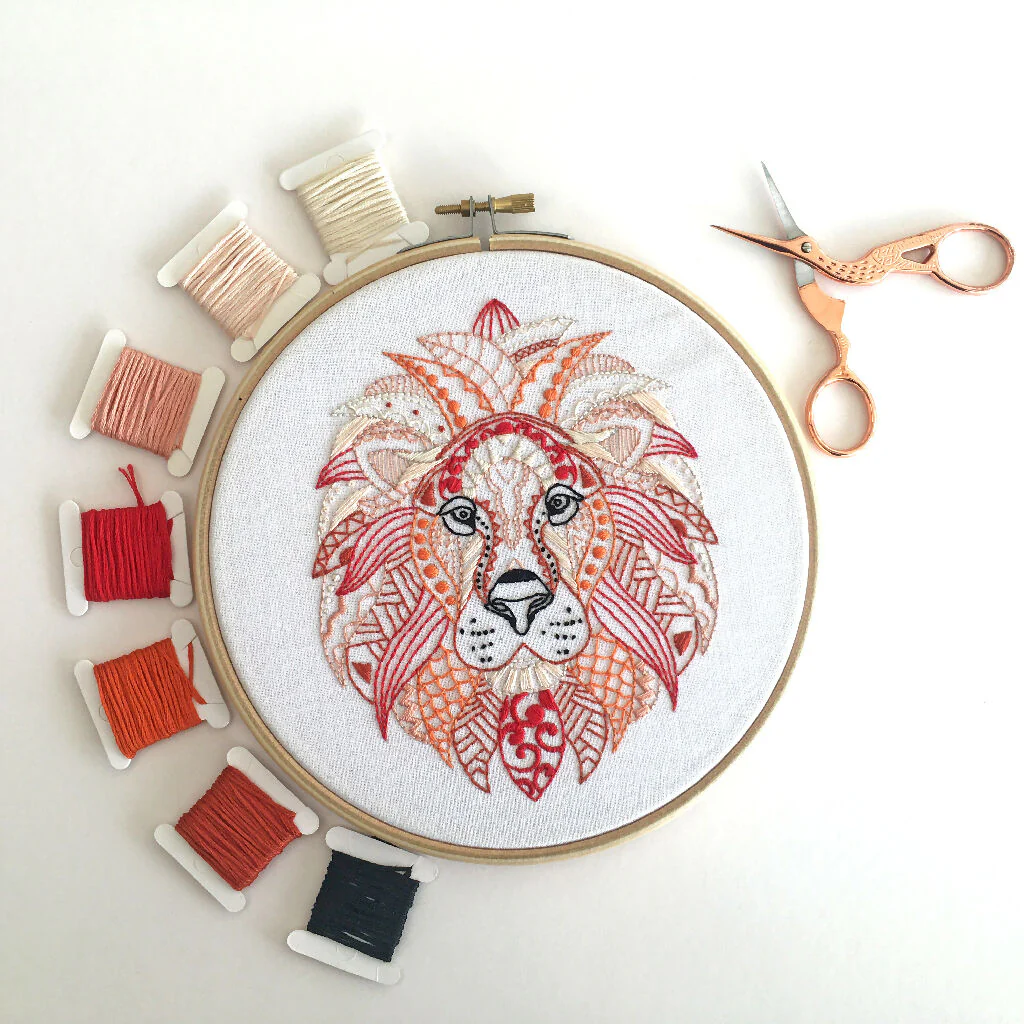 Lion Embroidery Kit - Image 4