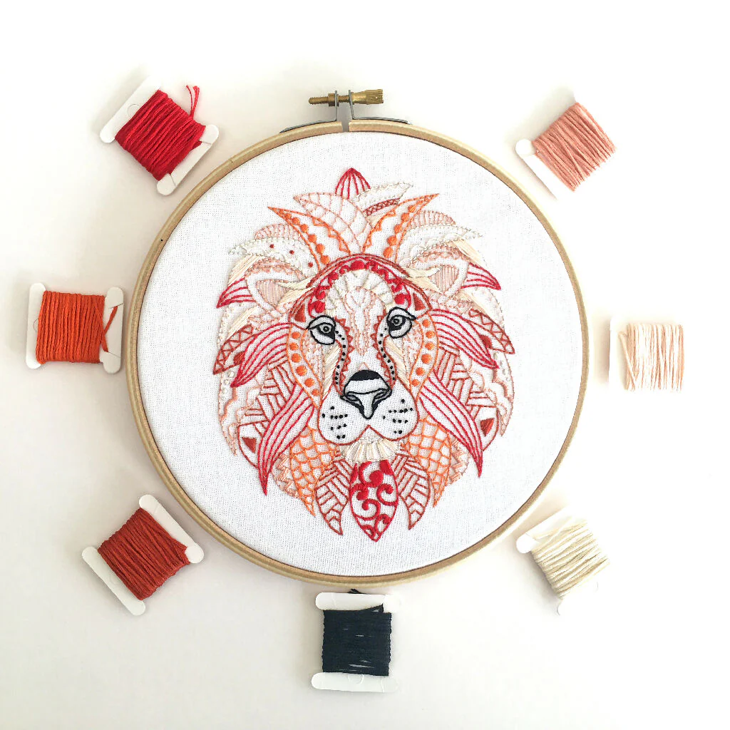 Lion Embroidery Kit - Image 8