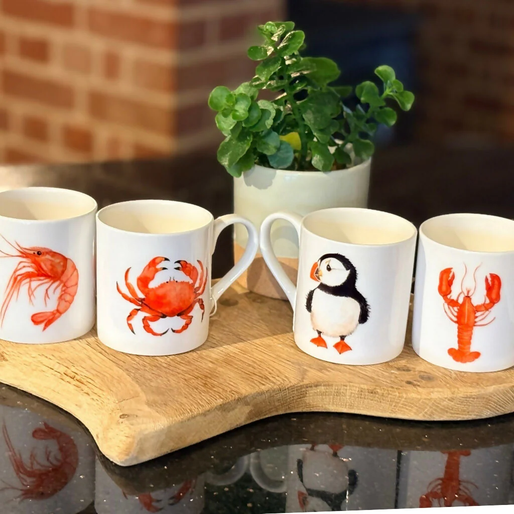 Lobster Bone China Mug - Coastal Collection - Image 3
