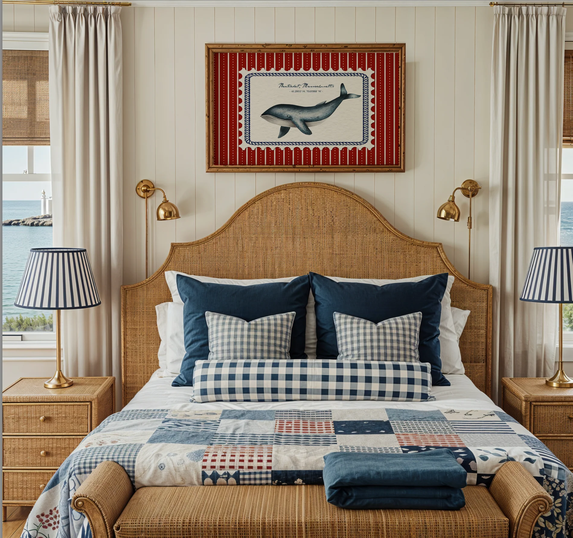 Lobster, Whale & Dolphin Set of 3, Nantucket East Coast Artwork - Image 8