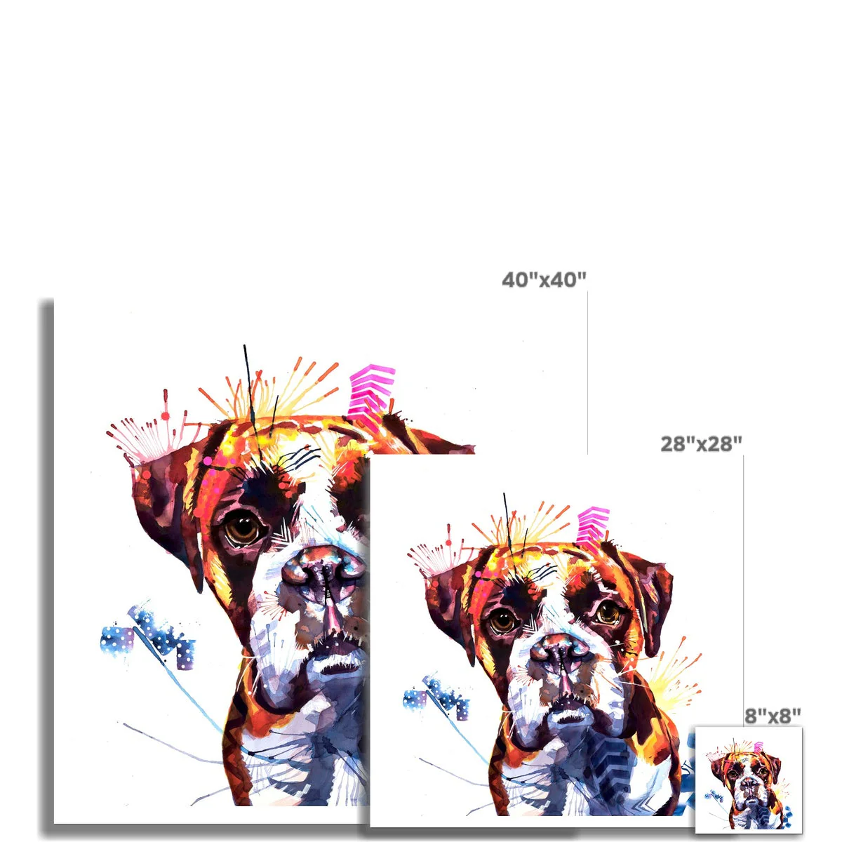 Loki the Boxer Fine Art Print - Image 3