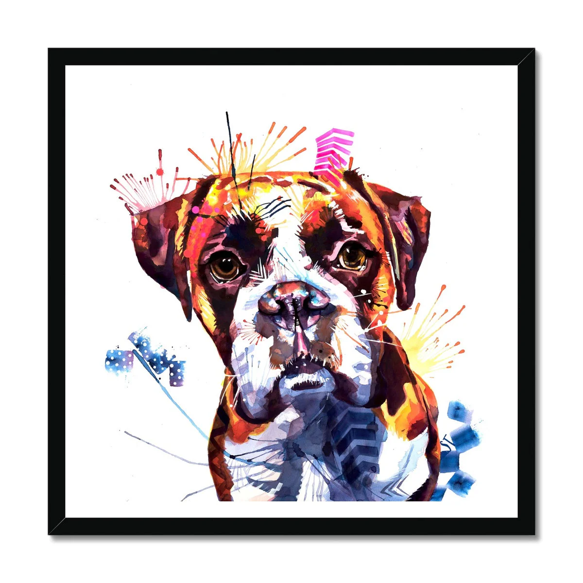 Loki the Boxer Framed Print