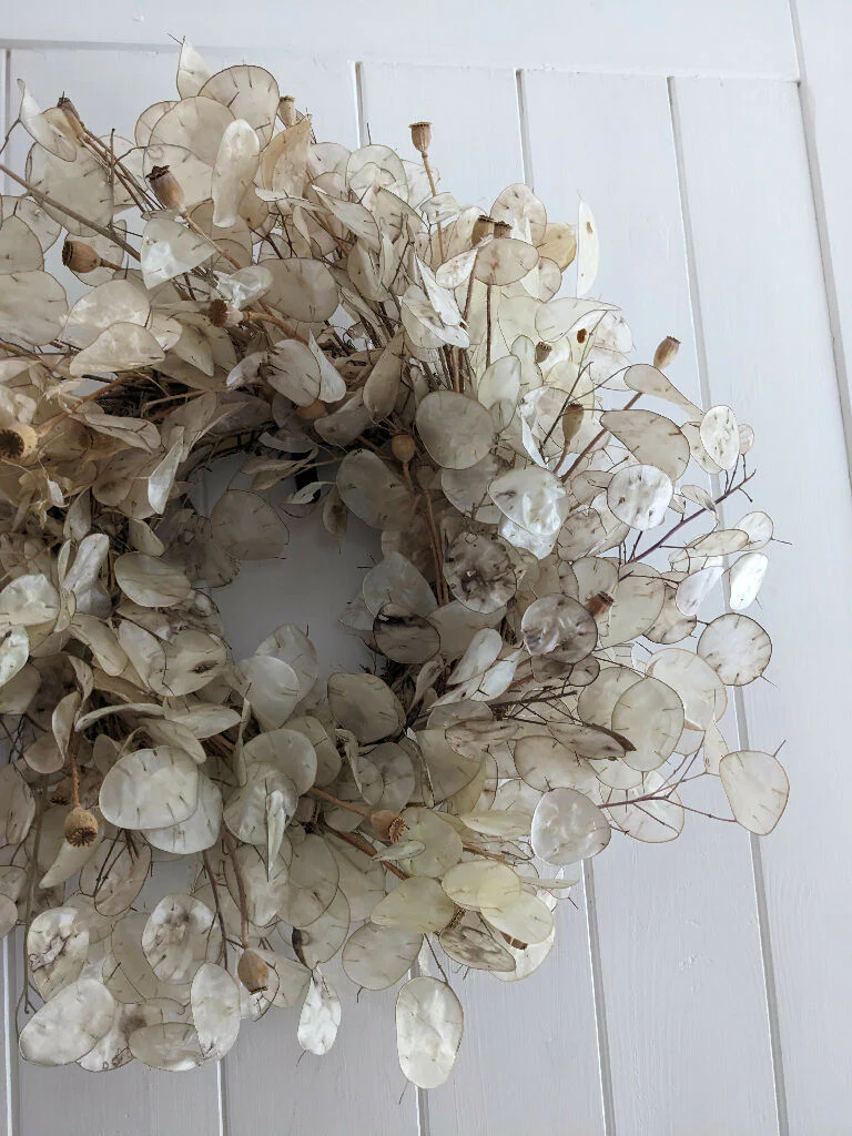 Lunaria Wreath with a Hint of Wild Poppies - Image 3