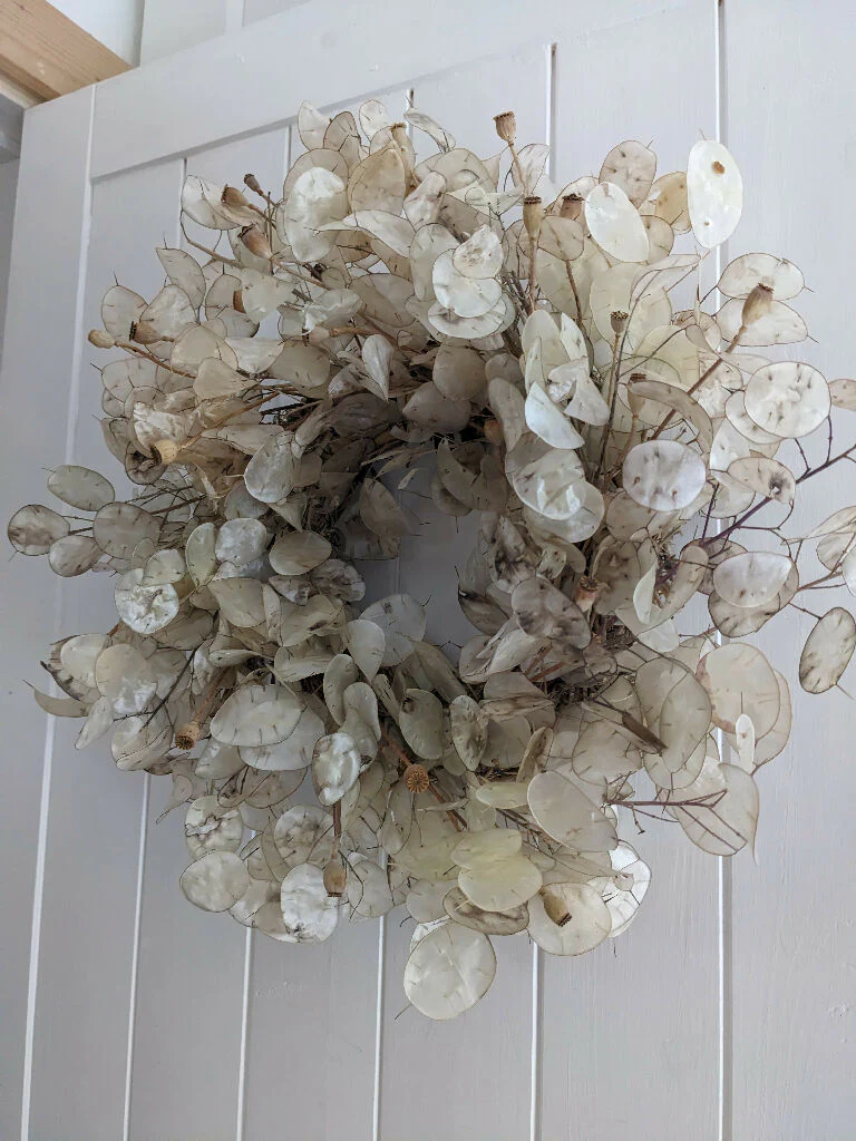 Lunaria Wreath with a Hint of Wild Poppies - Image 4
