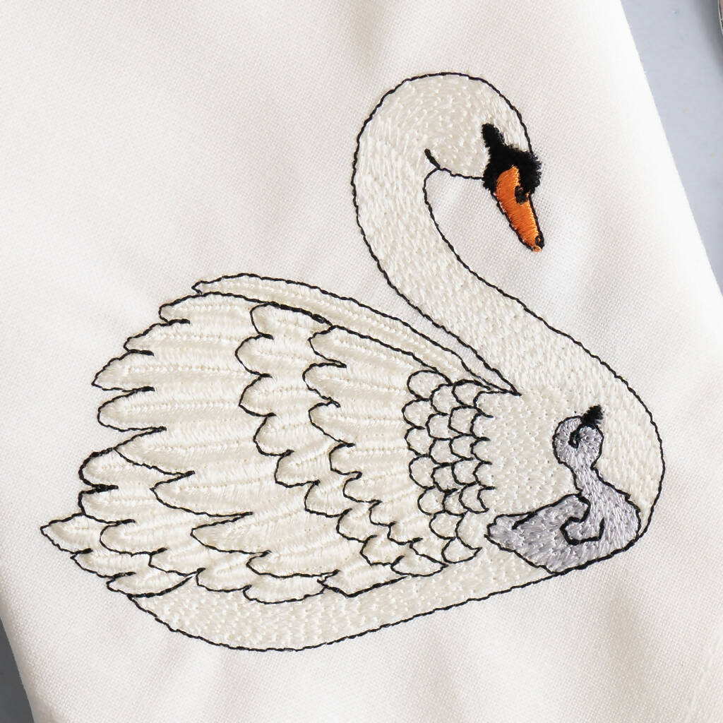 Luxury Embroidered Swan Tableware Gift Set - Image 6