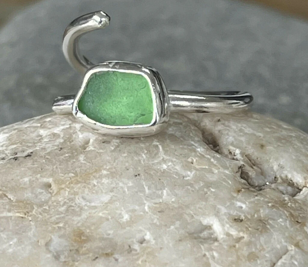 Lynmouth Emerald Sea Glass Ring