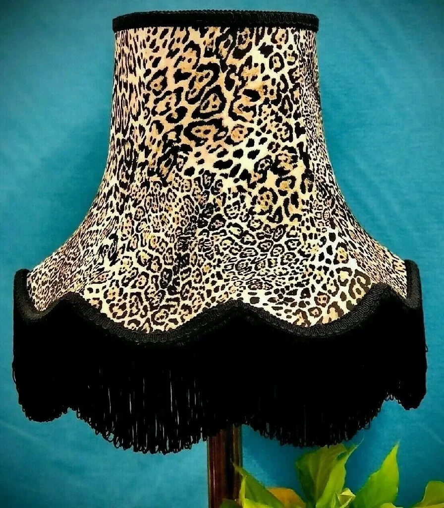 Lynx animal print fabric lampshades - Available in 8 sizes - Image 6