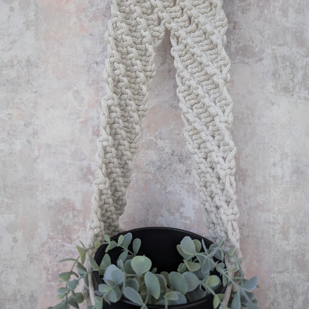 Macrame Wall Hanging Plant Display - Image 2