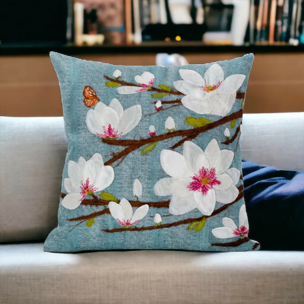 Magnolia Sky Luxury Cushion