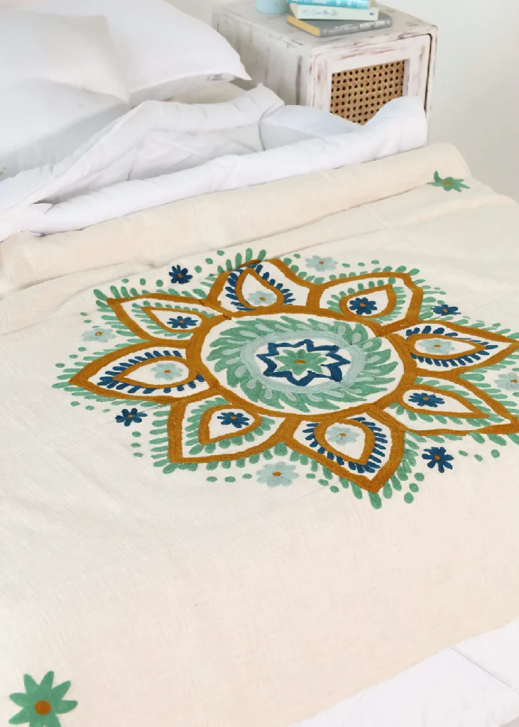 Mandala Tapestry Cotton Throw - Image 2