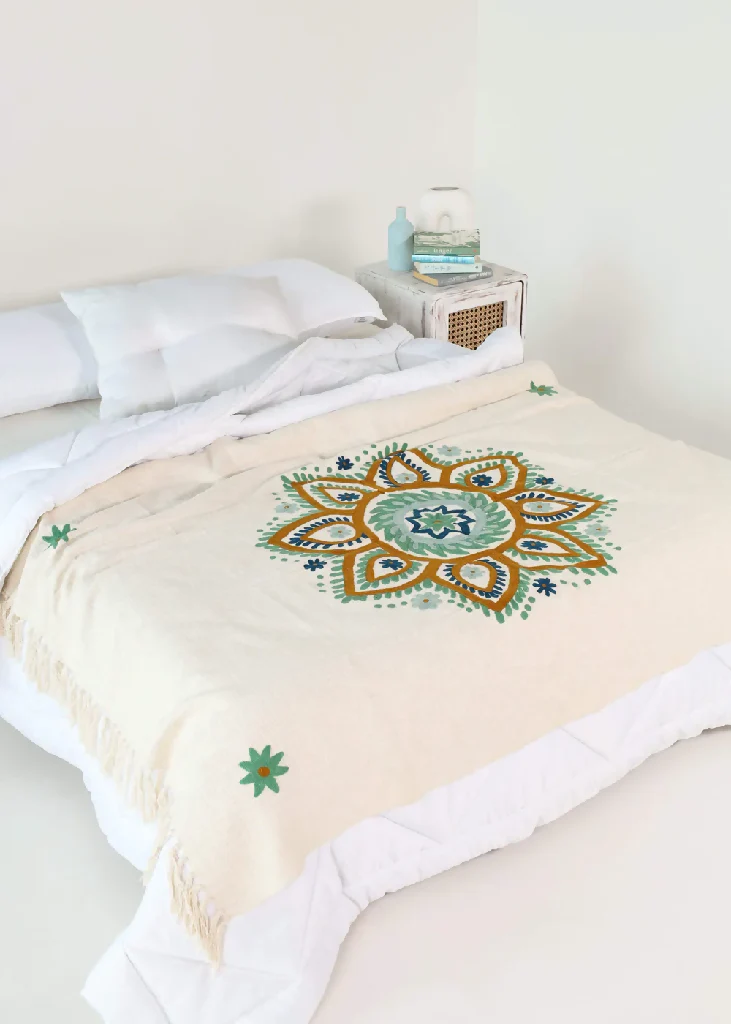 Mandala Tapestry Cotton Throw - Image 4