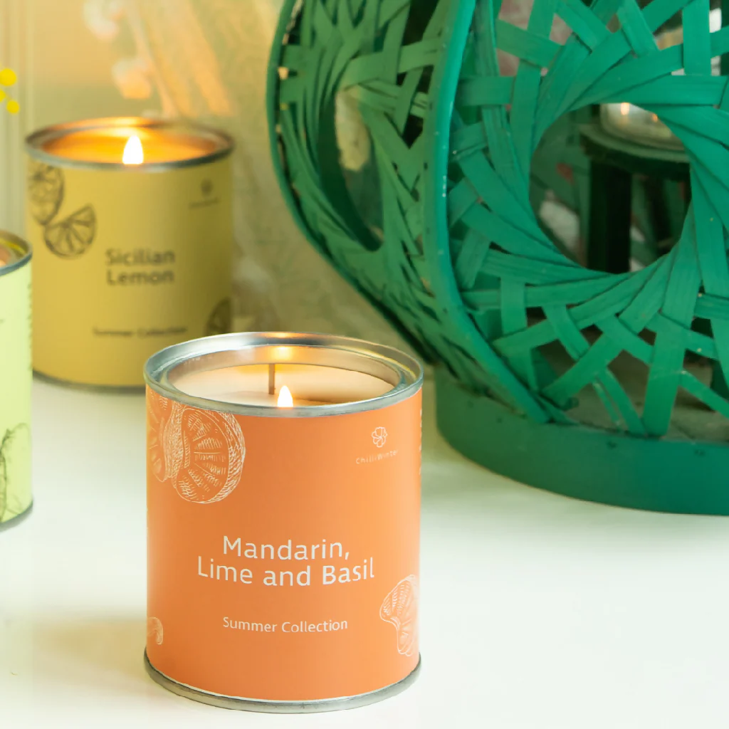 Mandarin, Lime and Basil Candle or Wax Melts - Image 2