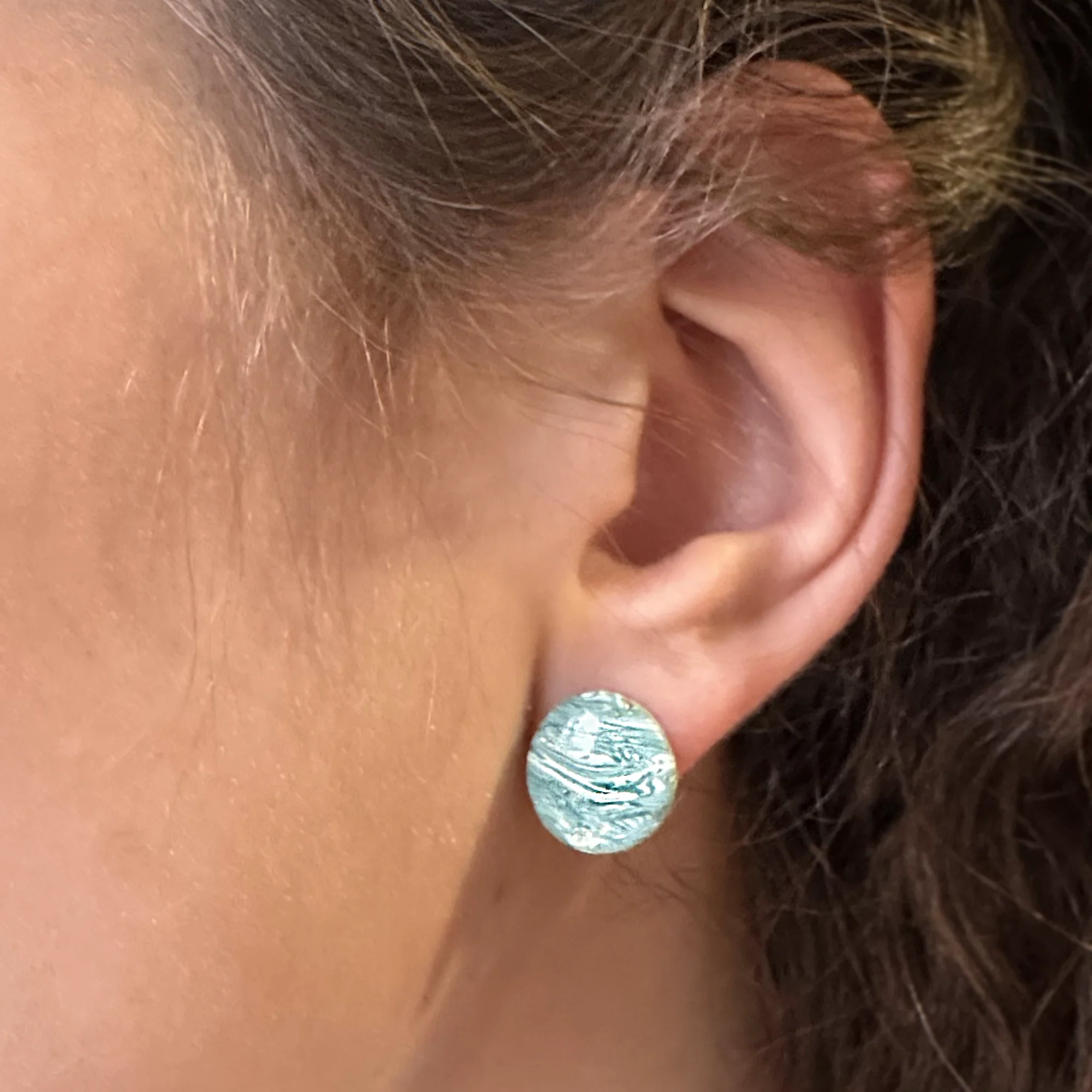 Marble Verde | Classic | Stud Earrings - Image 2