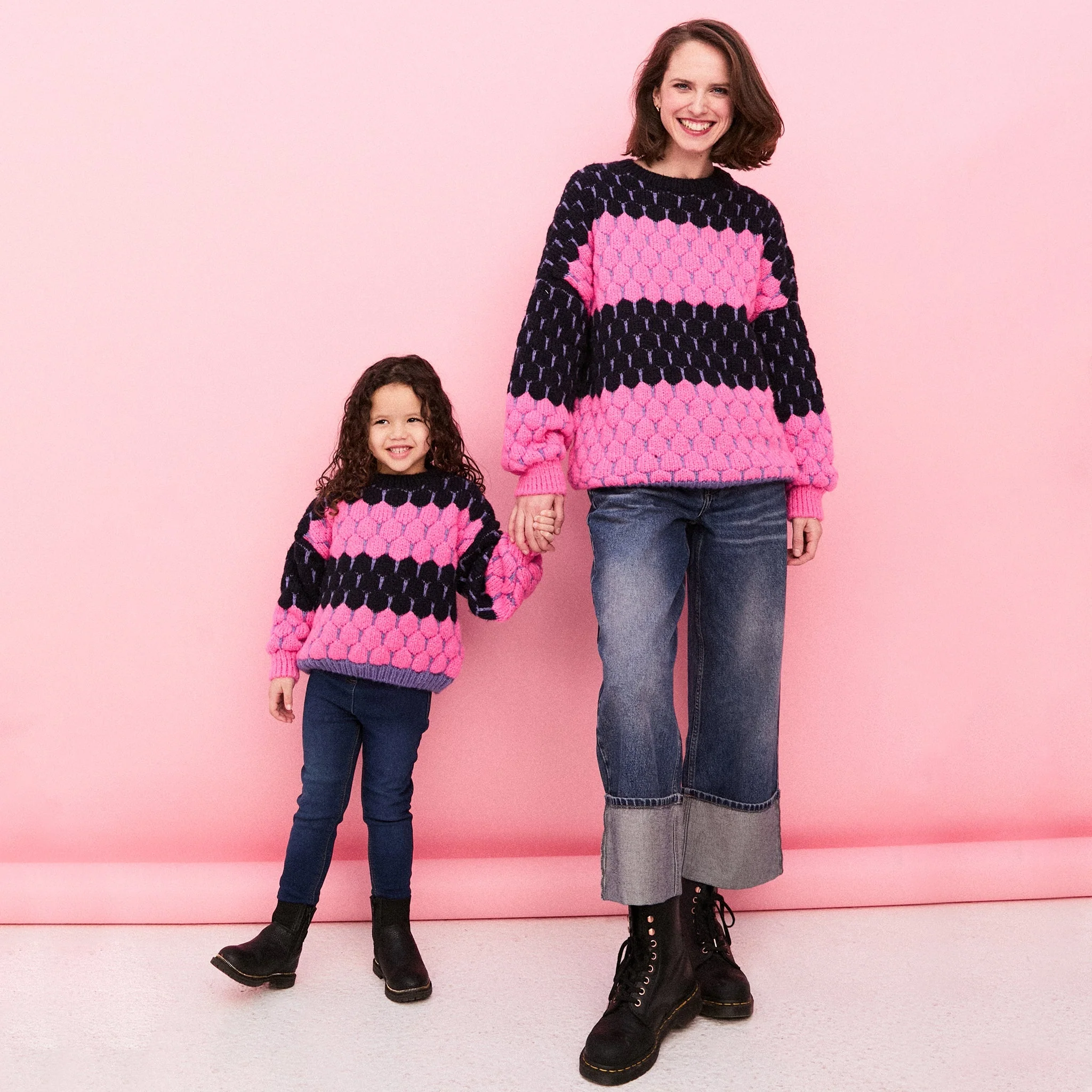 Marissa Mini Me Bubble Stitch Stripe Kids Jumper - Image 11