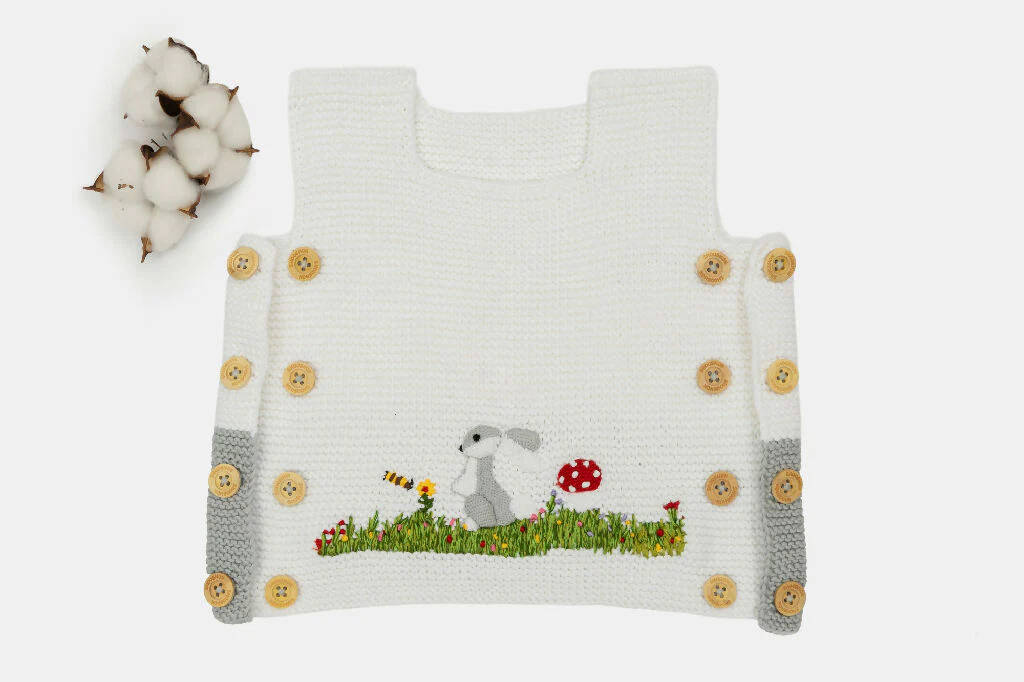 Meadow Bunny Organic Cotton Vest – Evergrow Adjustable Fit - Image 17