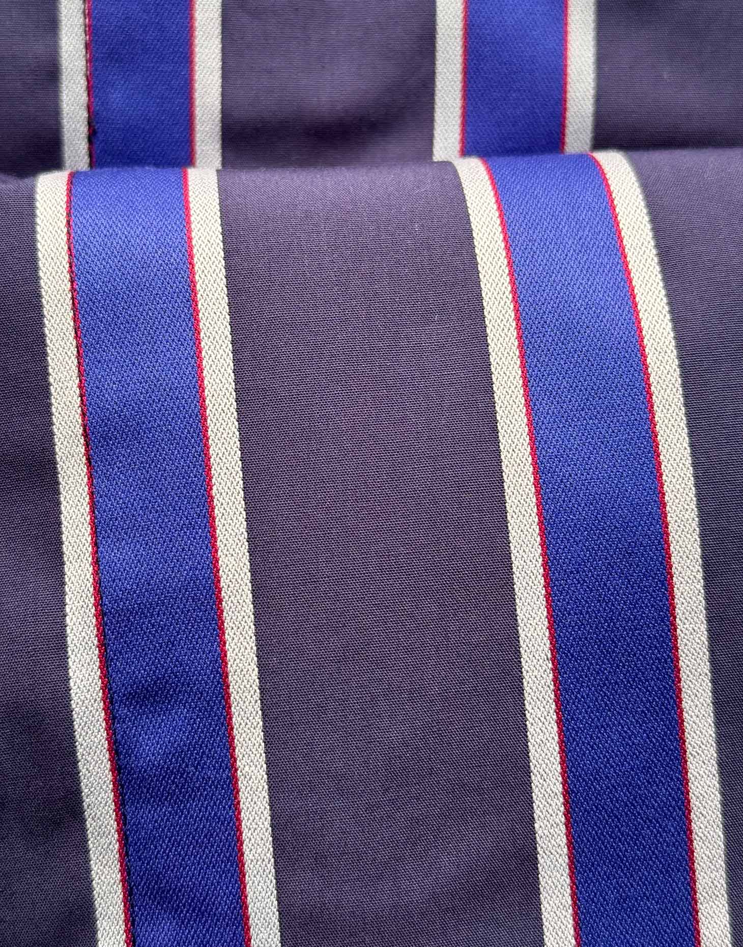 Men's Cotton Pyjama Set –  Royal Regimental Satin Stripe - Image 5
