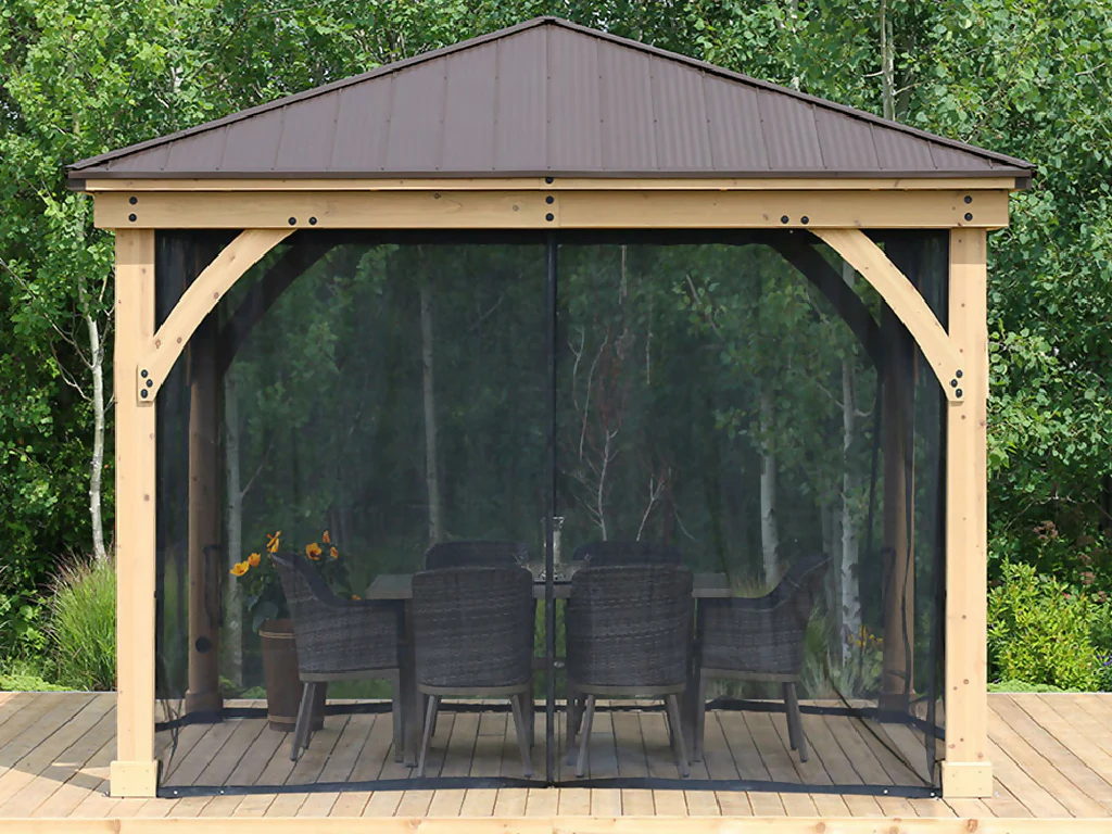Meridian Gazebo 10ft x 10ft (3x3m) with Mosquito Mesh Kit - Image 2