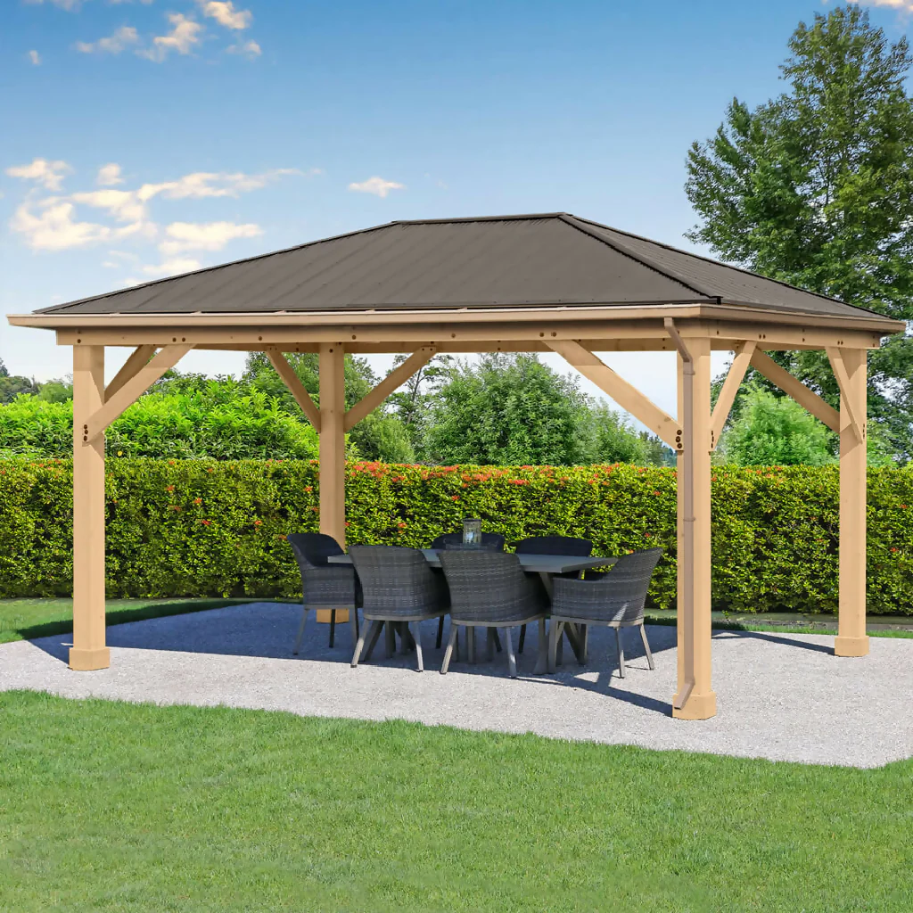 Meridian Gazebo 12ft x 12ft (3.7m x 3.7m) with Rain Guttering - Image 3