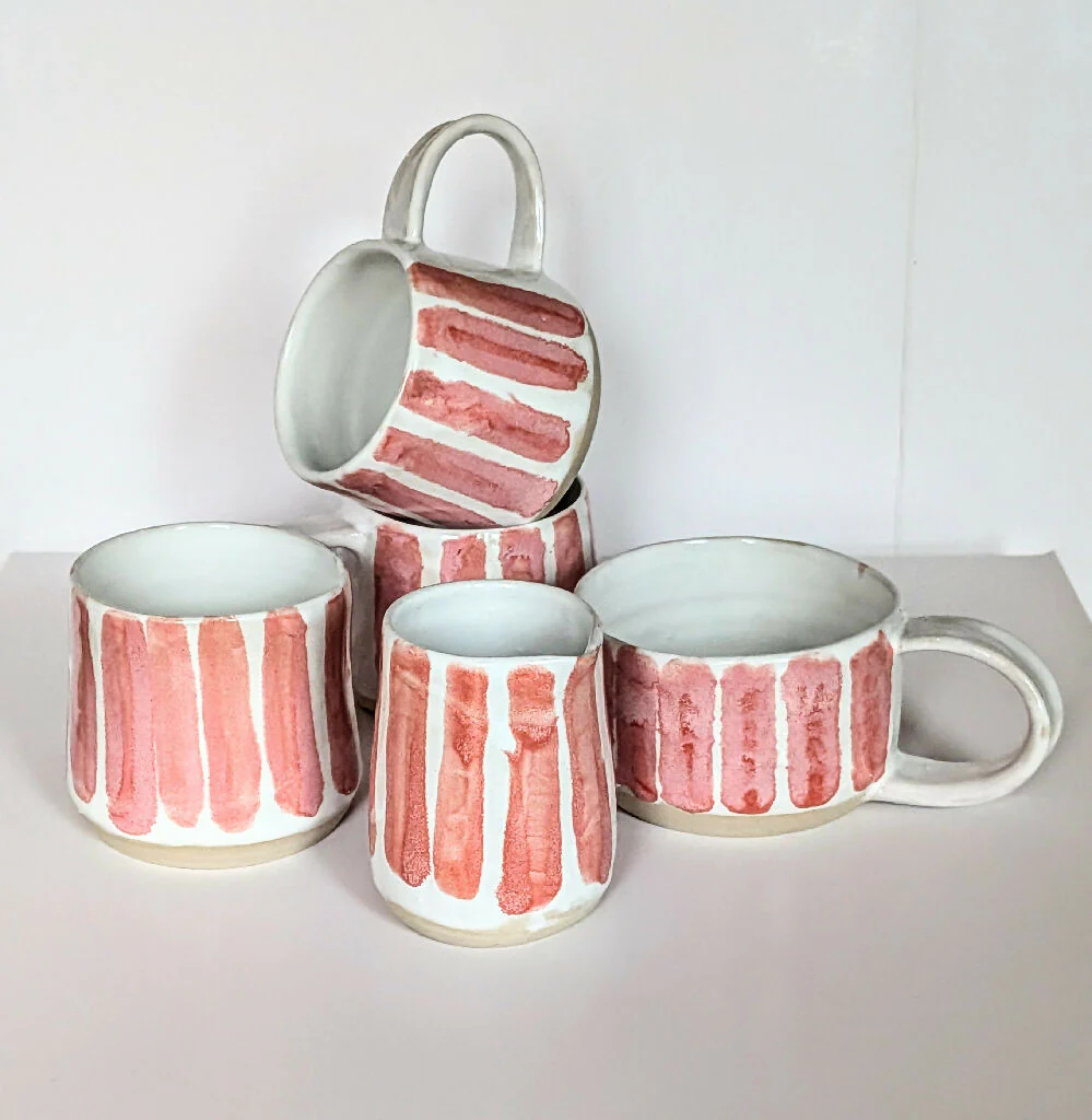 MILK JUG- Moss & Blossom Stripes - Image 5