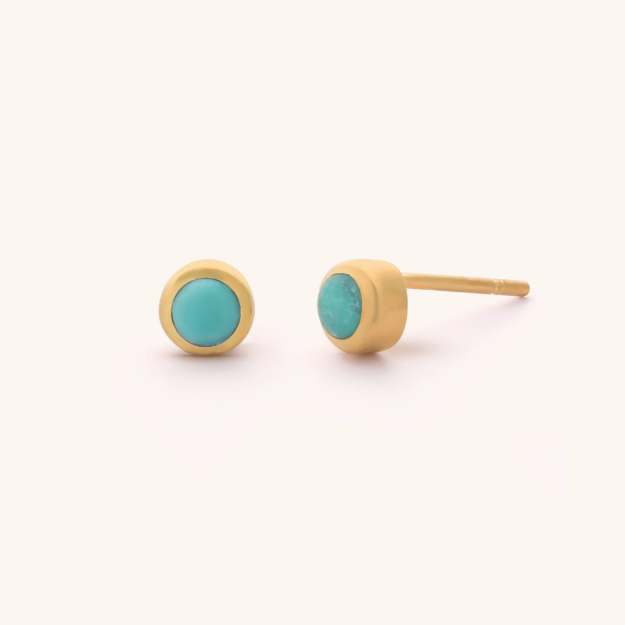 Mini Gem Dot Birthstone Earrings - December - Image 2