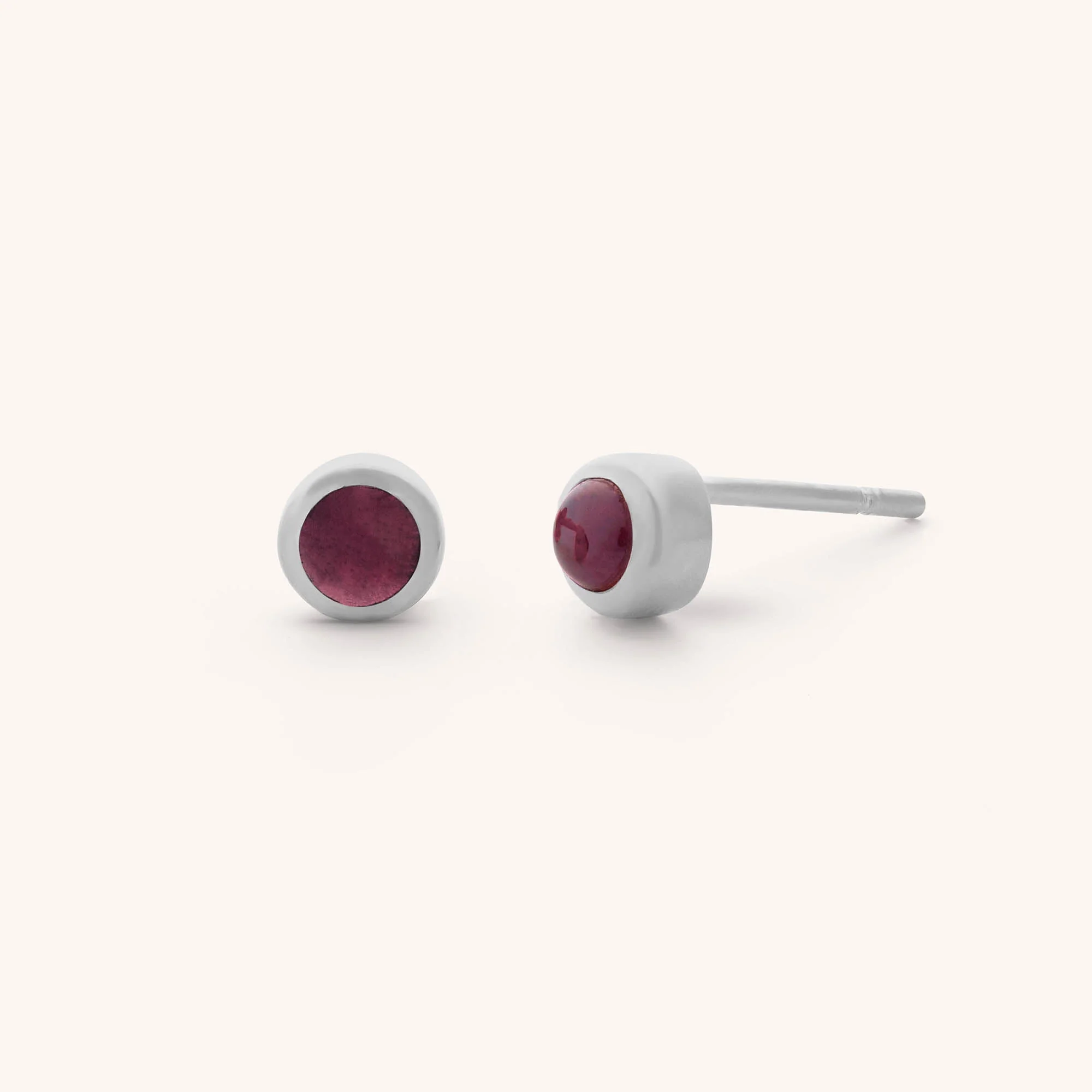 Mini Gem Dot Birthstone Earrings - January
