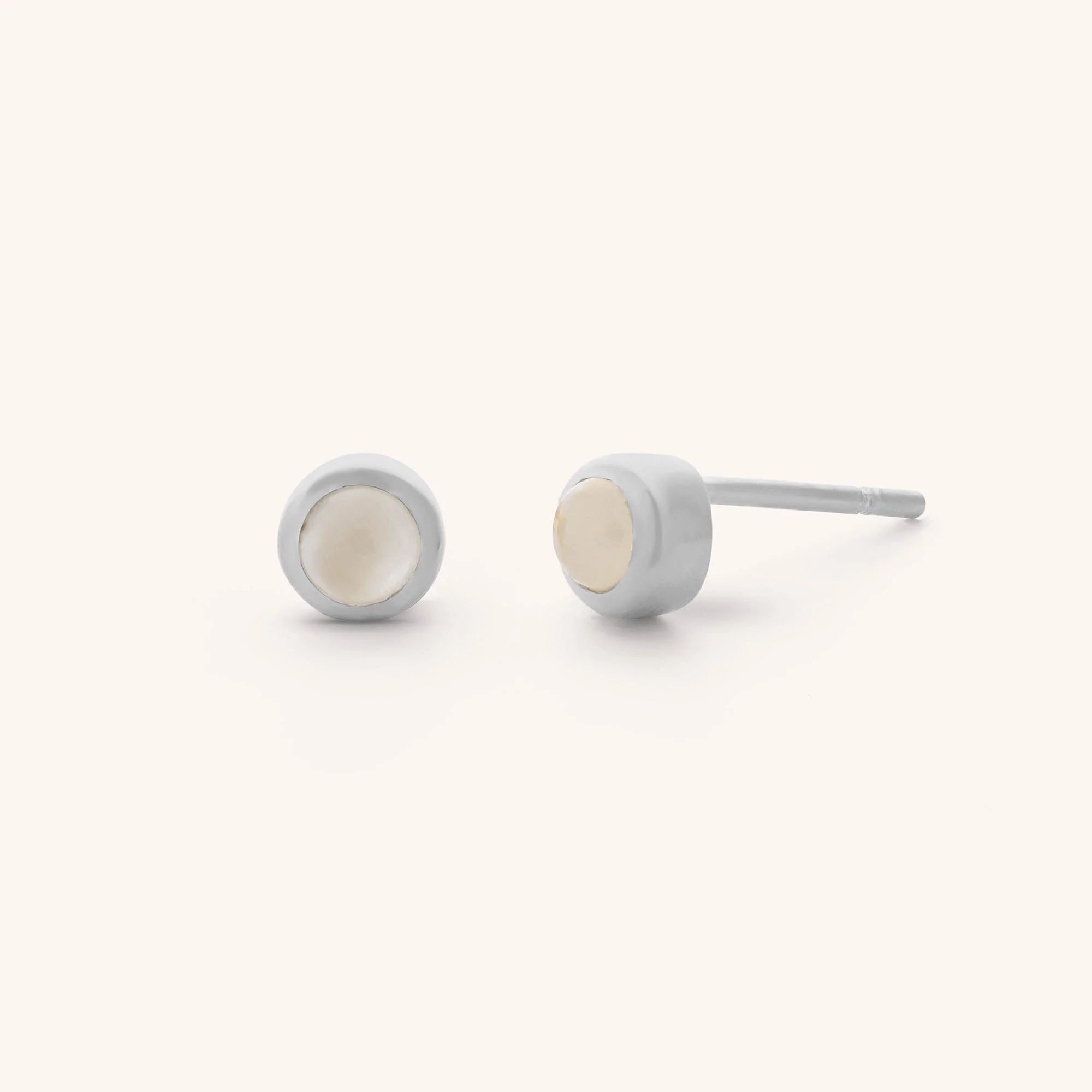 Mini Gem Dot Birthstone Earrings - June