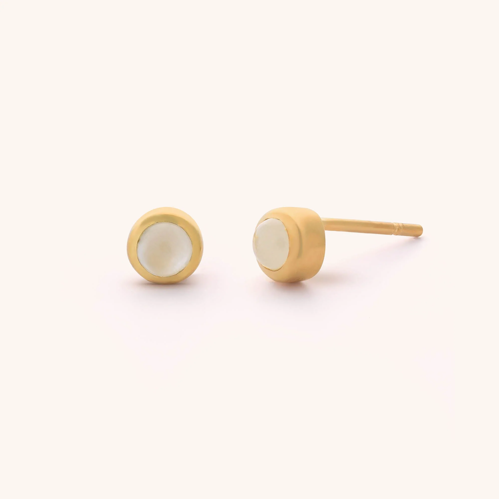 Mini Gem Dot Birthstone Earrings - June - Image 2