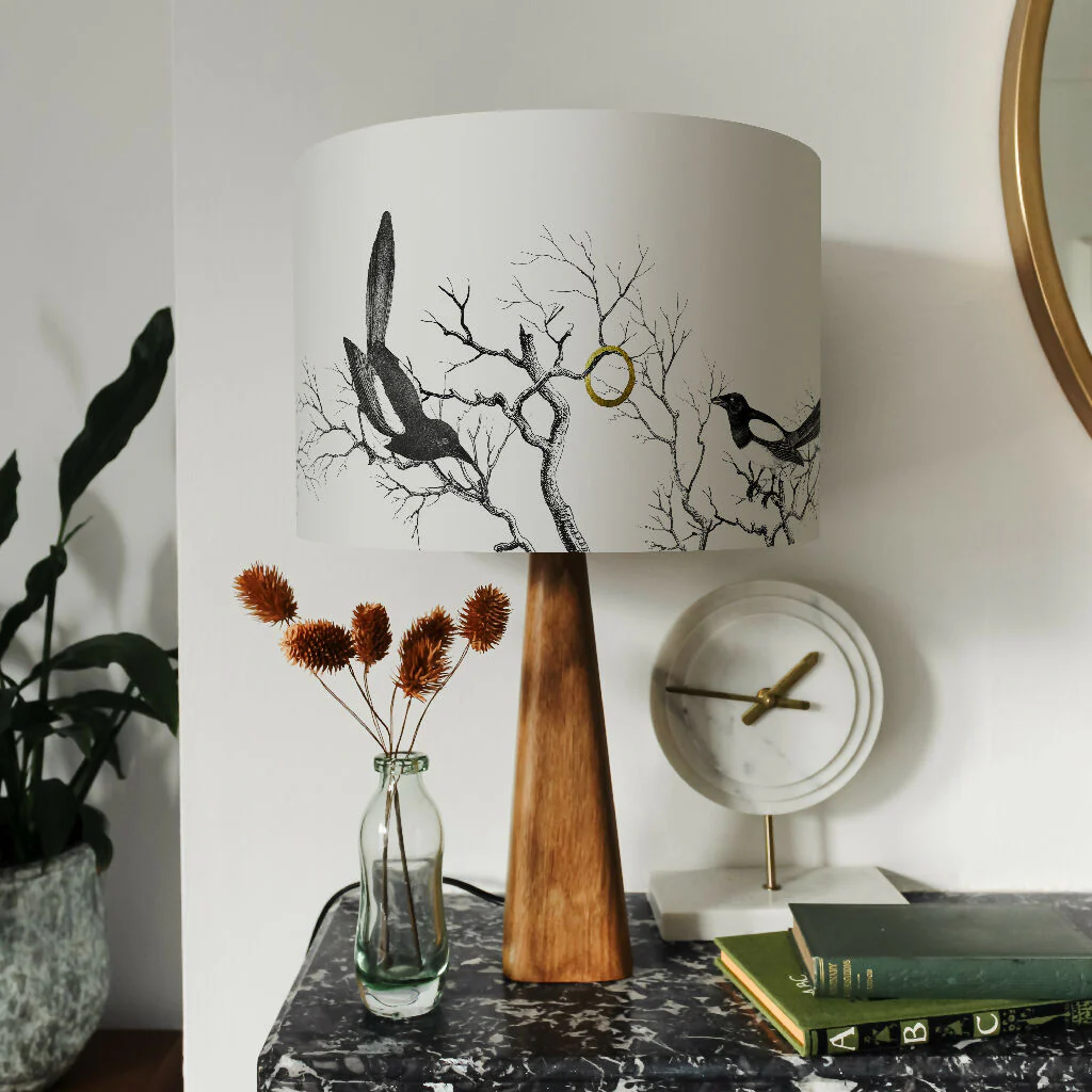 Mischief Makers - Magpies Lampshade – British Wildlife Collection - Image 4