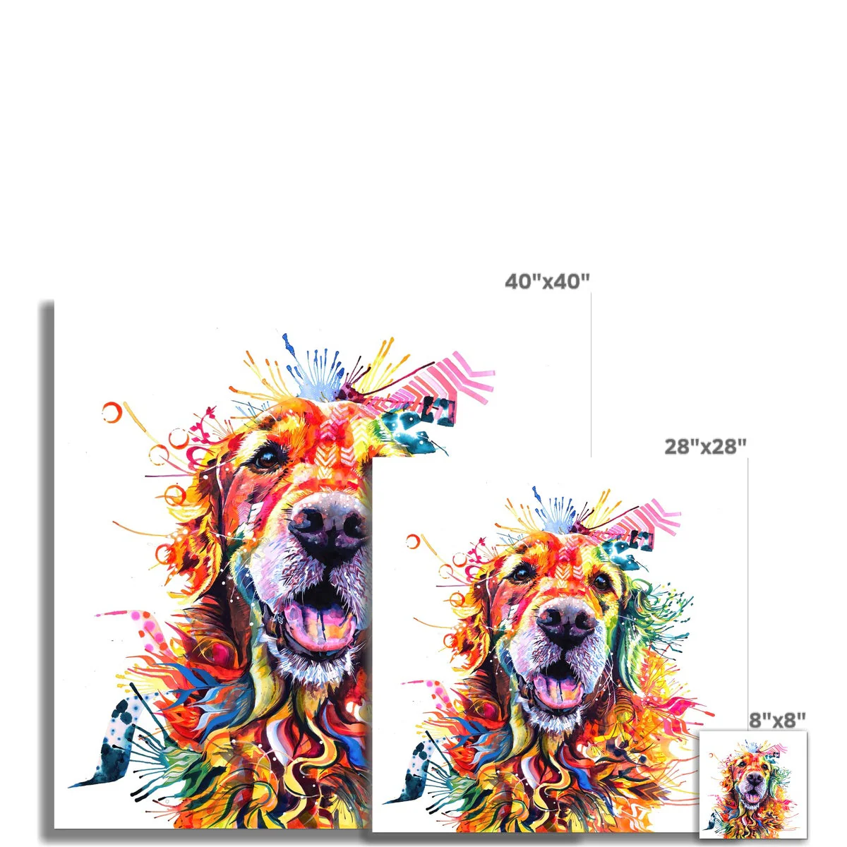 Monty the Golden Retriever Fine Art Print - Image 3