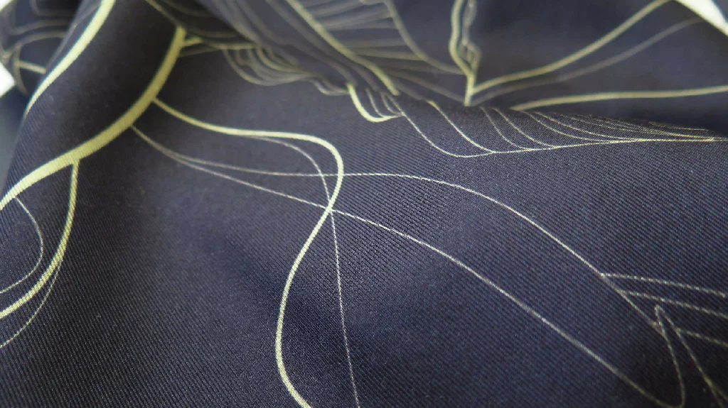 Hand Rolled Silk Scarf | Pure Silk Twill | Moon Rising - Image 2