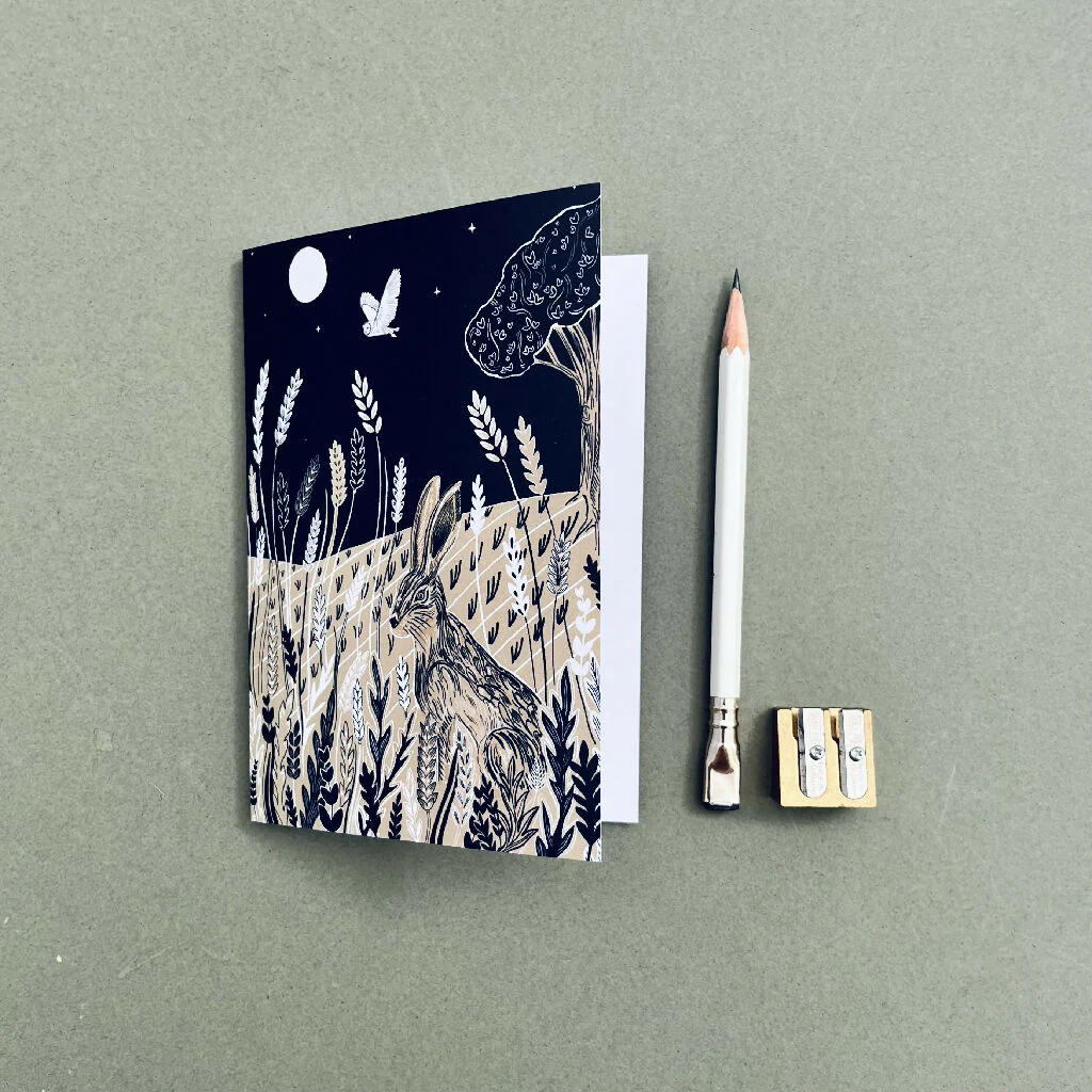 Moonlit Hare A6 Greetings Card - Image 5