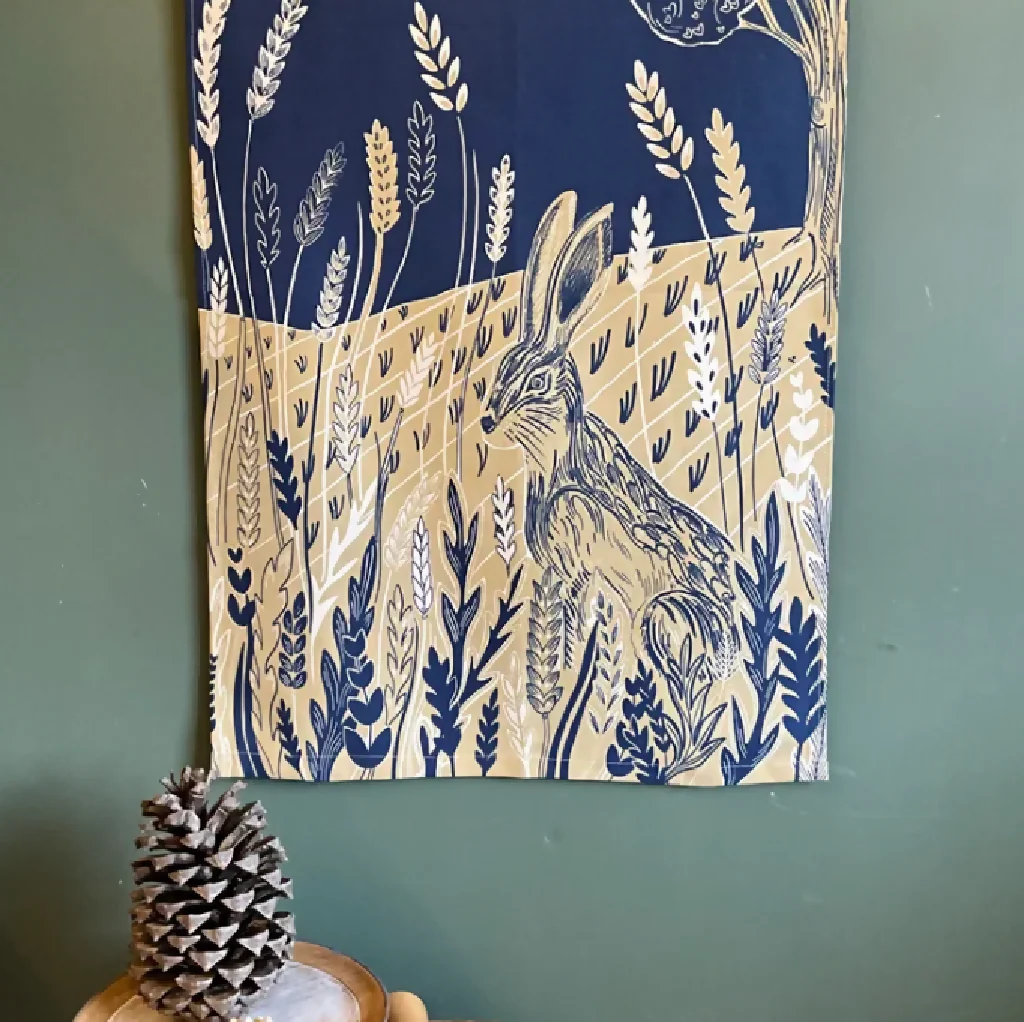 Moonlit Hare Tea Towel - Image 4