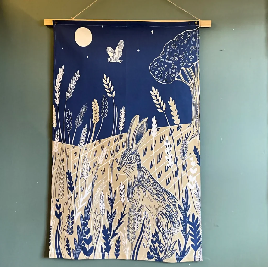 Moonlit Hare Tea Towel - Image 6