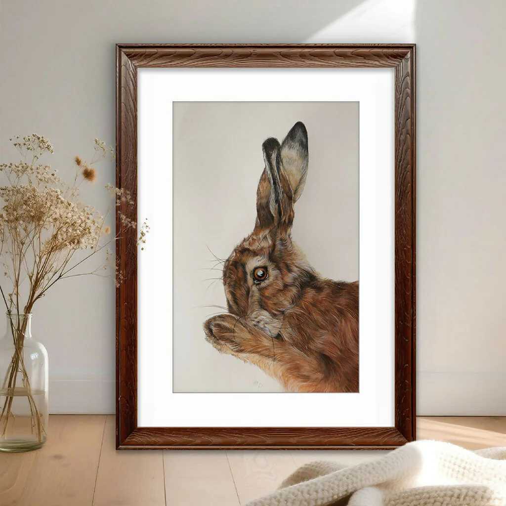 Morning Ritual - Hand Painted Hare Study - Image 3