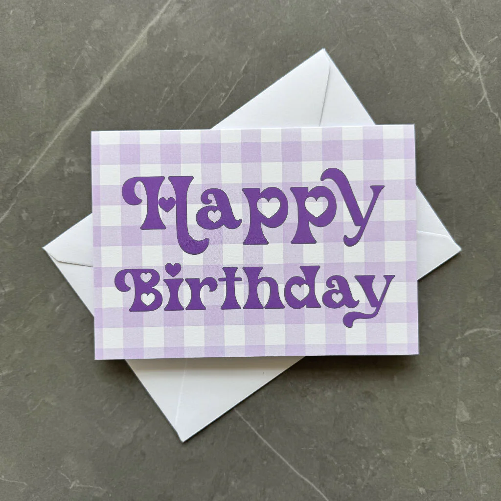Multipack of Gingham Birthday Cards - Image 7