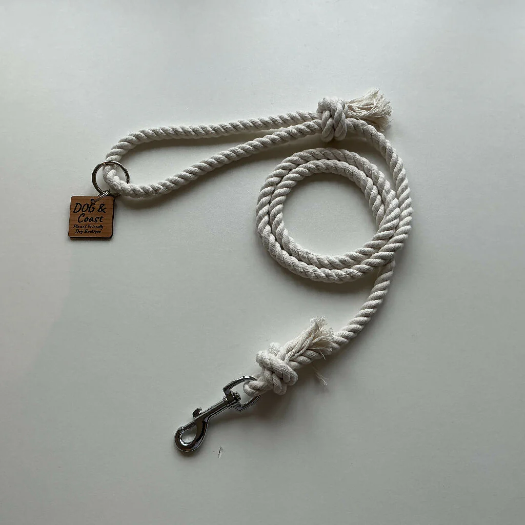 Natural Cotton Knotted Rope Lead