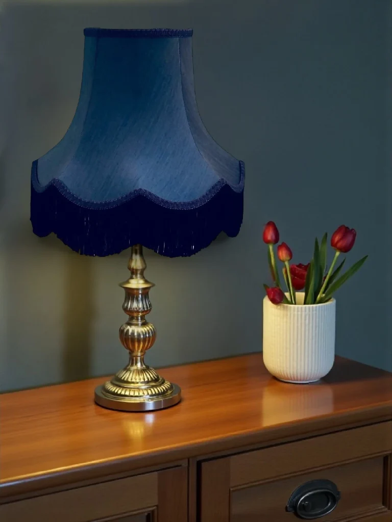 Navy blue fabric lampshades - Available in 8 sizes - Image 2