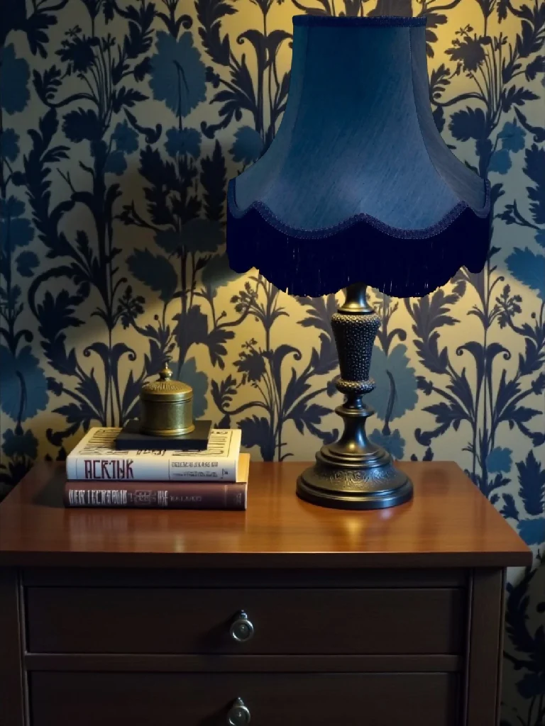 Navy blue fabric lampshades - Available in 8 sizes - Image 5