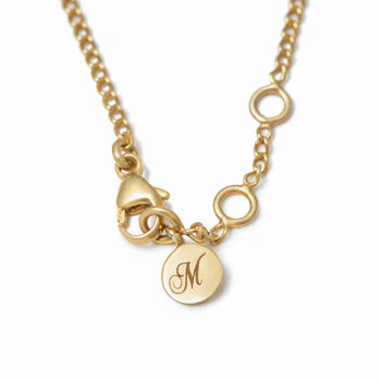 Necklace in 9k Yellow Gold with Big Disc and Diamonds - Image 3